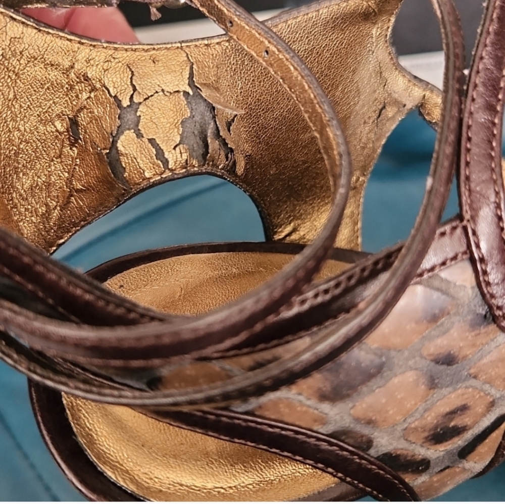 Pelle Moda Heels Snake Strappy Stilleto - Picture 13 of 13
